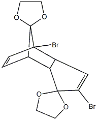 1',4'-dibromo-dispiro(1,3-dioxolane-2,5'-tricyclo[5.2.1.0~2,6~]deca[3,8]diene-10',2''-[1,3]dioxolane)|4',7'-二溴二螺[1,3-二氧杂环戊烷-2,3'-三环[5.2.1.0,2,6]癸烷-10',2''-[1,3]DI氧杂环戊烯]-4',8'-二烯