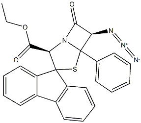 6-azido-2-ethoxycarbonyl-7-oxo-5-phenyl-4-thia-1-azabicyclo[3.2.0]heptane-3-spiro-9