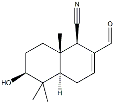 2-formyl-6-hydroxy-5,5,8a-trimethyl-1,4,4a,5,6,7,8,8a-octahydro-1-naphthalenecarbonitrile|