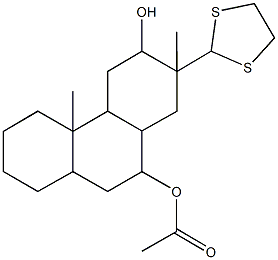 7-(1,3-dithiolan-2-yl)-6-hydroxy-4a,7-dimethyltetradecahydro-9-phenanthrenyl acetate Structure