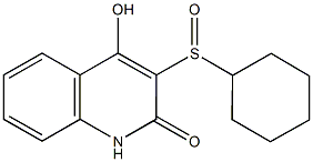 3-(cyclohexylsulfinyl)-4-hydroxy-2(1H)-quinolinone Structure