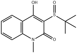 3-(tert-butylsulfinyl)-4-hydroxy-1-methyl-2(1H)-quinolinone,485319-16-2,结构式