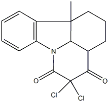 5,5-dichloro-11b-methyl-3,3a,11b,11c-tetrahydro-1H-pyrido[3,2,1-jk]carbazole-4,6(2H,5H)-dione 化学構造式