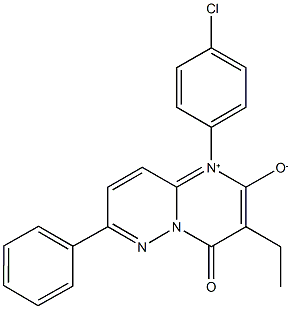 1-(4-chlorophenyl)-3-ethyl-4-oxo-7-phenyl-4H-pyrimido[1,2-b]pyridazin-1-ium-2-olate Structure