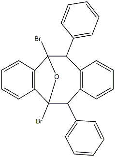 1,10-dibromo-2,9-diphenyl-17-oxatetracyclo[8.6.1.0~3,8~.0~11,16~]heptadeca-3,5,7,11,13,15-hexaene Struktur