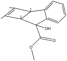 methyl 7-hydroxy-1,2,2a,7a-tetramethyl-7,7a-dihydro-2aH-cyclobuta[a]indene-7-carboxylate 结构式