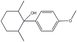 1-(4-methoxyphenyl)-2,6-dimethylcyclohexanol Struktur