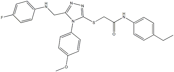 N-(4-ethylphenyl)-2-{[5-[(4-fluoroanilino)methyl]-4-(4-methoxyphenyl)-4H-1,2,4-triazol-3-yl]sulfanyl}acetamide Structure