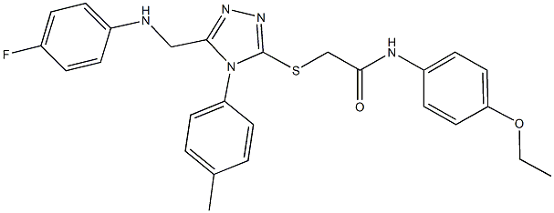 N-(4-ethoxyphenyl)-2-{[5-[(4-fluoroanilino)methyl]-4-(4-methylphenyl)-4H-1,2,4-triazol-3-yl]sulfanyl}acetamide,485330-17-4,结构式