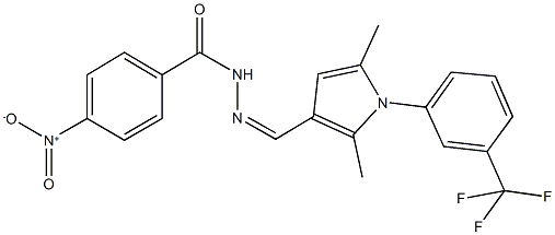 N'-({2,5-dimethyl-1-[3-(trifluoromethyl)phenyl]-1H-pyrrol-3-yl}methylene)-4-nitrobenzohydrazide Structure