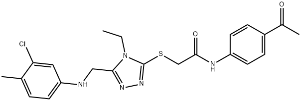 N-(4-acetylphenyl)-2-({5-[(3-chloro-4-methylanilino)methyl]-4-ethyl-4H-1,2,4-triazol-3-yl}sulfanyl)acetamide|