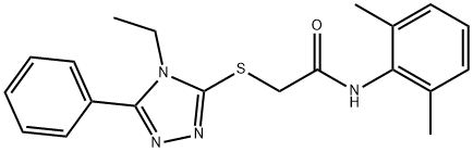 N-(2,6-dimethylphenyl)-2-[(4-ethyl-5-phenyl-4H-1,2,4-triazol-3-yl)sulfanyl]acetamide Structure