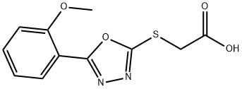 {[5-(2-methoxyphenyl)-1,3,4-oxadiazol-2-yl]sulfanyl}acetic acid Structure