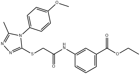 ethyl 3-[({[4-(4-methoxyphenyl)-5-methyl-4H-1,2,4-triazol-3-yl]sulfanyl}acetyl)amino]benzoate Structure