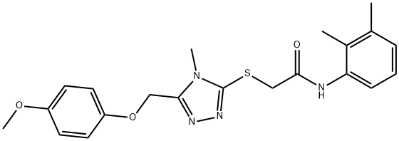 N-(2,3-dimethylphenyl)-2-({5-[(4-methoxyphenoxy)methyl]-4-methyl-4H-1,2,4-triazol-3-yl}sulfanyl)acetamide Structure