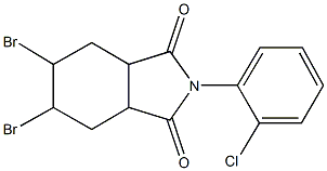 5,6-dibromo-2-(2-chlorophenyl)hexahydro-1H-isoindole-1,3(2H)-dione Struktur