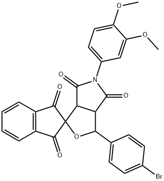 5-[3,4-bis(methyloxy)phenyl]-1-(4-bromophenyl)-1,3-dihydro-1',3',4,6(2'H,3H,5H)-tetraoxospiro(1H-furo[3,4-c]pyrrole-3,2'-[1'H]-indene)|