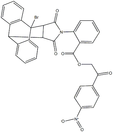 485389-24-0 2-{4-nitrophenyl}-2-oxoethyl 2-(1-bromo-16,18-dioxo-17-azapentacyclo[6.6.5.0~2,7~.0~9,14~.0~15,19~]nonadeca-2,4,6,9,11,13-hexaen-17-yl)benzoate