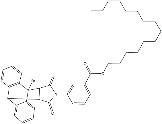 pentadecyl 3-(1-bromo-16,18-dioxo-17-azapentacyclo[6.6.5.0~2,7~.0~9,14~.0~15,19~]nonadeca-2,4,6,9,11,13-hexaen-17-yl)benzoate Struktur