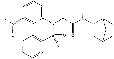 N-bicyclo[2.2.1]hept-2-yl-2-[{3-nitrophenyl}(phenylsulfonyl)amino]acetamide Structure