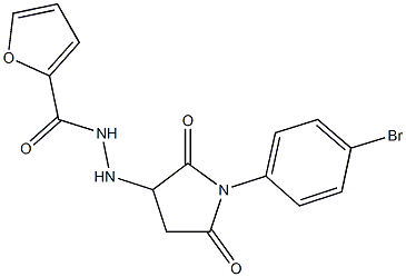 N'-[1-(4-bromophenyl)-2,5-dioxopyrrolidin-3-yl]furan-2-carbohydrazide Struktur