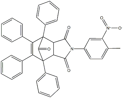 4-{3-nitro-4-methylphenyl}-1,7,8,9-tetraphenyl-4-azatricyclo[5.2.1.0~2,6~]dec-8-ene-3,5,10-trione Structure