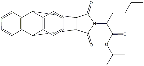 isopropyl 2-(16,18-dioxo-17-azapentacyclo[6.6.5.0~2,7~.0~9,14~.0~15,19~]nonadeca-2,4,6,9,11,13-hexaen-17-yl)hexanoate Structure