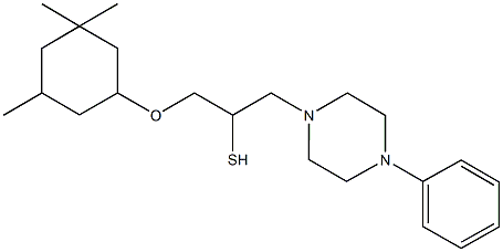 1-(4-phenylpiperazin-1-yl)-3-[(3,3,5-trimethylcyclohexyl)oxy]propane-2-thiol Structure