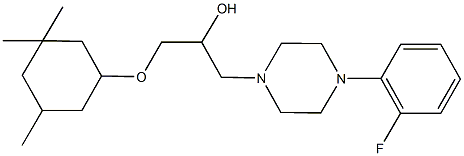 485754-47-0 1-[4-(2-fluorophenyl)-1-piperazinyl]-3-[(3,3,5-trimethylcyclohexyl)oxy]-2-propanol
