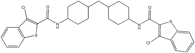 3-chloro-N-{4-[(4-{[(3-chloro-1-benzothien-2-yl)carbonyl]amino}cyclohexyl)methyl]cyclohexyl}-1-benzothiophene-2-carboxamide|