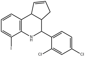 4-(2,4-dichlorophenyl)-6-iodo-3a,4,5,9b-tetrahydro-3H-cyclopenta[c]quinoline Structure