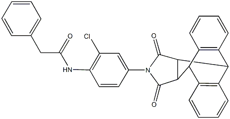 N-[2-chloro-4-(16,18-dioxo-17-azapentacyclo[6.6.5.0~2,7~.0~9,14~.0~15,19~]nonadeca-2,4,6,9,11,13-hexaen-17-yl)phenyl]-2-phenylacetamide,485822-67-1,结构式