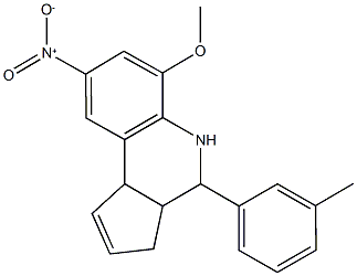 8-nitro-6-methoxy-4-(3-methylphenyl)-3a,4,5,9b-tetrahydro-3H-cyclopenta[c]quinoline,485822-73-9,结构式