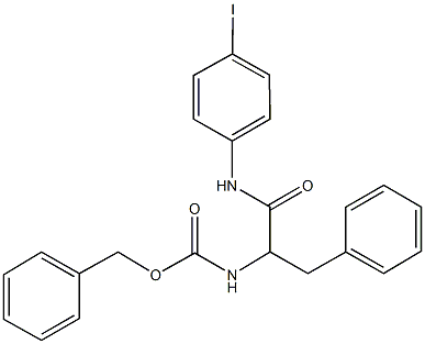 benzyl 1-benzyl-2-(4-iodoanilino)-2-oxoethylcarbamate Structure