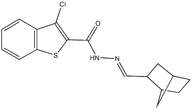 N'-(bicyclo[2.2.1]hept-2-ylmethylene)-3-chloro-1-benzothiophene-2-carbohydrazide Structure