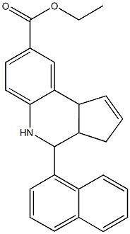 ethyl 4-(1-naphthyl)-3a,4,5,9b-tetrahydro-3H-cyclopenta[c]quinoline-8-carboxylate 化学構造式