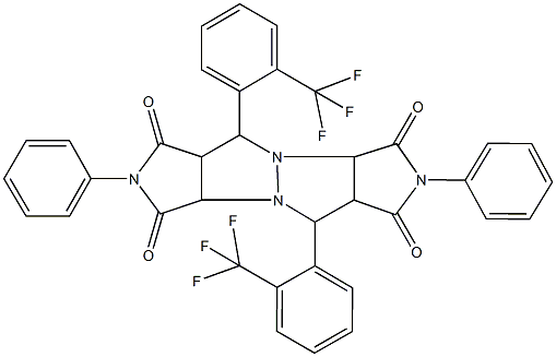 2,7-diphenyl-5,10-bis[2-(trifluoromethyl)phenyl]tetrahydropyrrolo[3,4-c]pyrrolo[3',4':4,5]pyrazolo[1,2-a]pyrazole-1,3,6,8(2H,3aH,5H,7H)-tetrone|