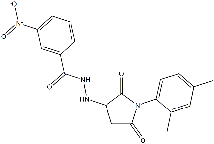 N'-[1-(2,4-dimethylphenyl)-2,5-dioxo-3-pyrrolidinyl]-3-nitrobenzohydrazide 结构式