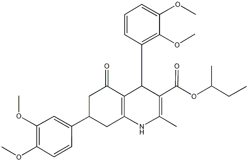 485829-57-0 sec-butyl 4-(2,3-dimethoxyphenyl)-7-(3,4-dimethoxyphenyl)-2-methyl-5-oxo-1,4,5,6,7,8-hexahydro-3-quinolinecarboxylate