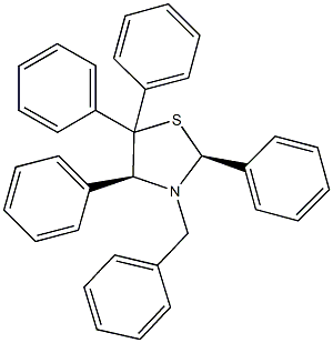 3-benzyl-2,4,5,5-tetraphenyl-1,3-thiazolidine Struktur