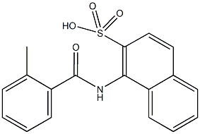1-[(2-methylbenzoyl)amino]naphthalene-2-sulfonic acid 化学構造式