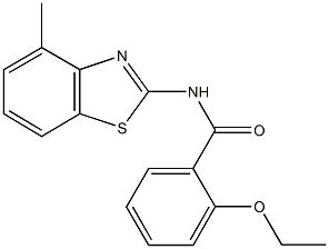 2-ethoxy-N-(4-methyl-1,3-benzothiazol-2-yl)benzamide,486440-88-4,结构式