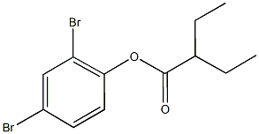 2,4-dibromophenyl 2-ethylbutanoate 化学構造式