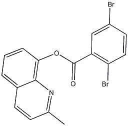 2-methyl-8-quinolinyl 2,5-dibromobenzoate 化学構造式