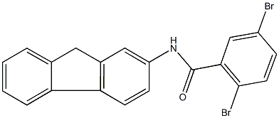 2,5-dibromo-N-(9H-fluoren-2-yl)benzamide 化学構造式