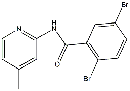 2,5-dibromo-N-(4-methyl-2-pyridinyl)benzamide 化学構造式