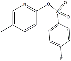 5-methyl-2-pyridinyl 4-fluorobenzenesulfonate Struktur