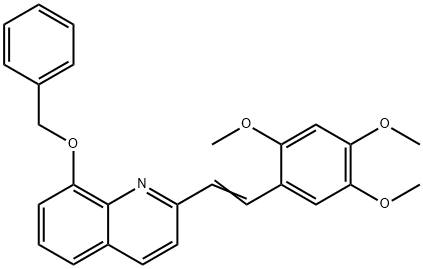 8-(benzyloxy)-2-[2-(2,4,5-trimethoxyphenyl)vinyl]quinoline 结构式