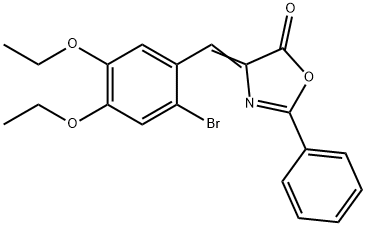 4-(2-bromo-4,5-diethoxybenzylidene)-2-phenyl-1,3-oxazol-5(4H)-one 结构式