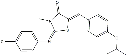 2-[(4-chlorophenyl)imino]-5-(4-isopropoxybenzylidene)-3-methyl-1,3-thiazolidin-4-one|